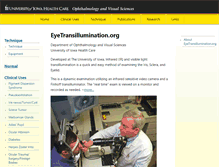 Tablet Screenshot of eyetransillumination.org